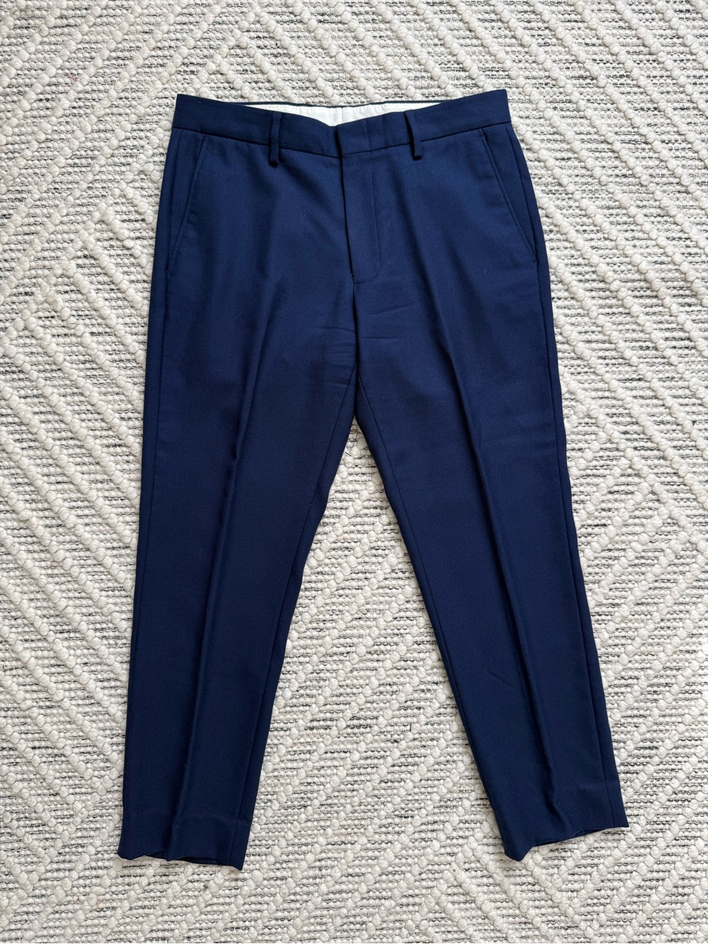 J.Crew Bowery Navy Wool Dress Pants 30x27